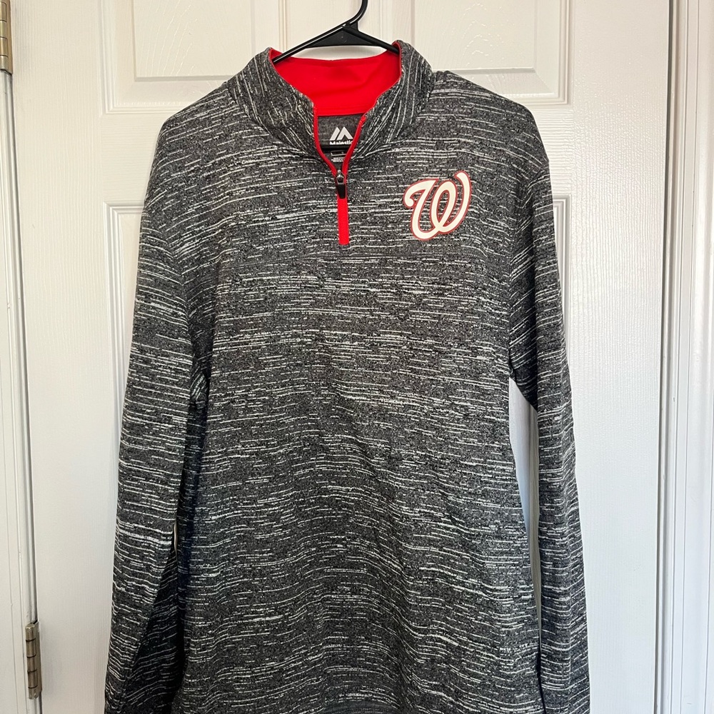 Washington Nationals Gray Quarterzip